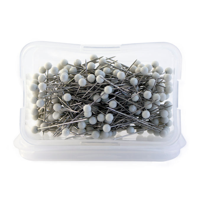 250 Dritz pins with white ball heads. 