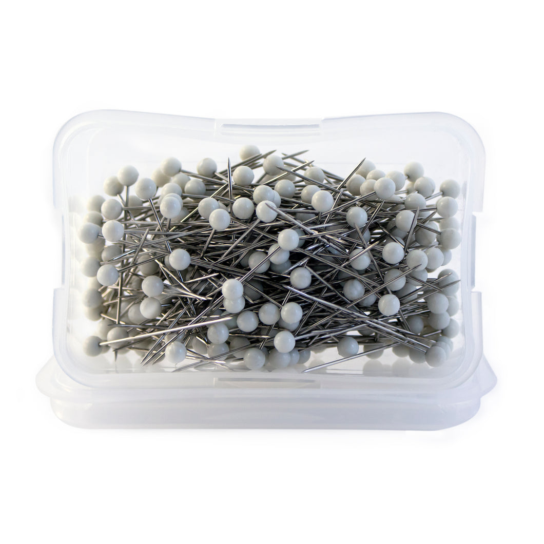 250 Dritz pins with white ball heads. 