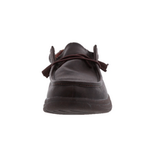 Lamo men's Paul waxed chocolate shoe, toe view