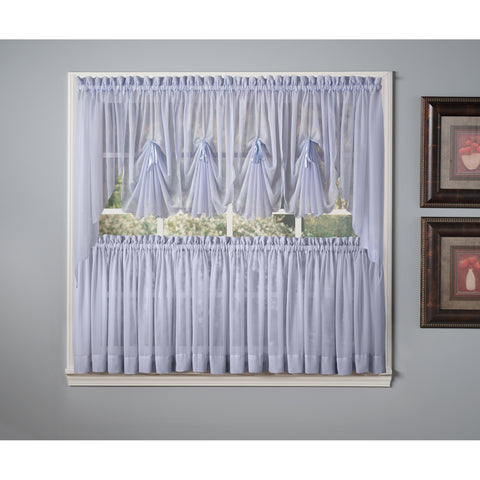 Sheer blue curtains