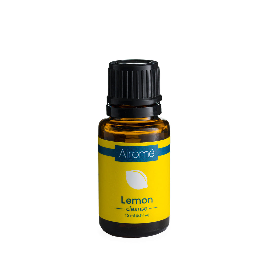 Essential Oil Lemon essential oil in bottle.