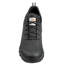 Carhartt men's waterproof low hiker shoe in black, top view