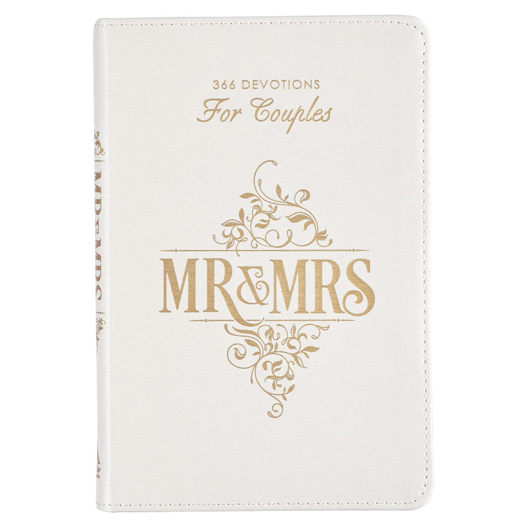 GIFT BOOK MR & MRS WHITE FAUX LEATHER