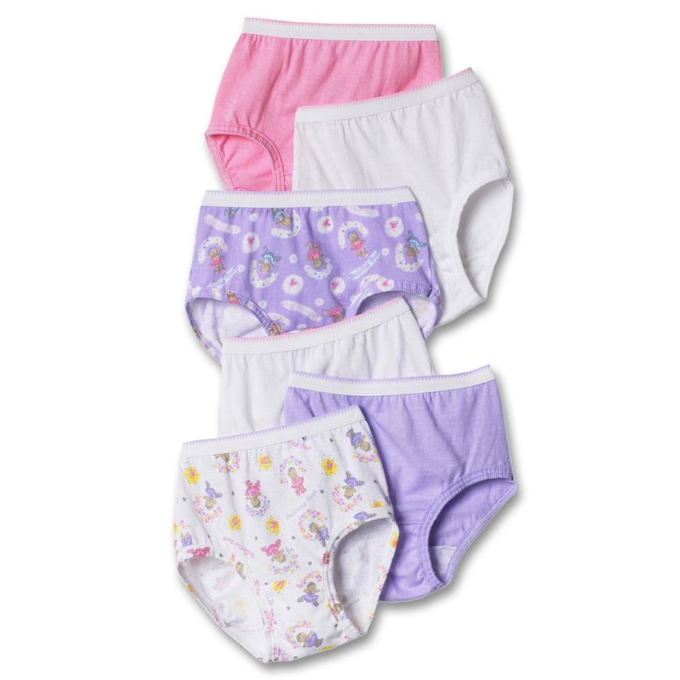 Nest Designs Basics Organic Cotton Ribbed Girls Briefs Underwear 3 Pack  White 2T-3T