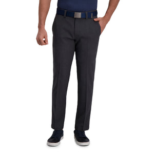 Dark Gray Heather Cool Right Performance Flex Straight Fit Flat Front Pants HC71083