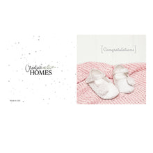 Inspirational Cards Hello Baby Girl baby shoes