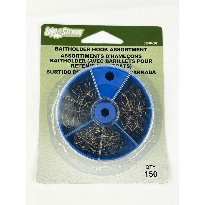 150 PC ASSORTED SIZE  LAKER HOOKS