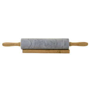 Fox Run Marble Rolling pin on stand.