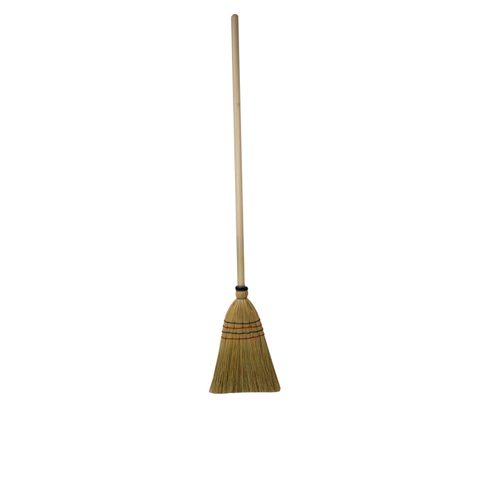 standard corn broom
4 seams.