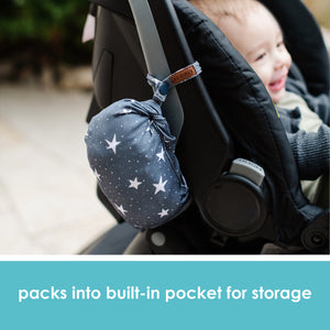 Packs into Built-In Pocket for Storage