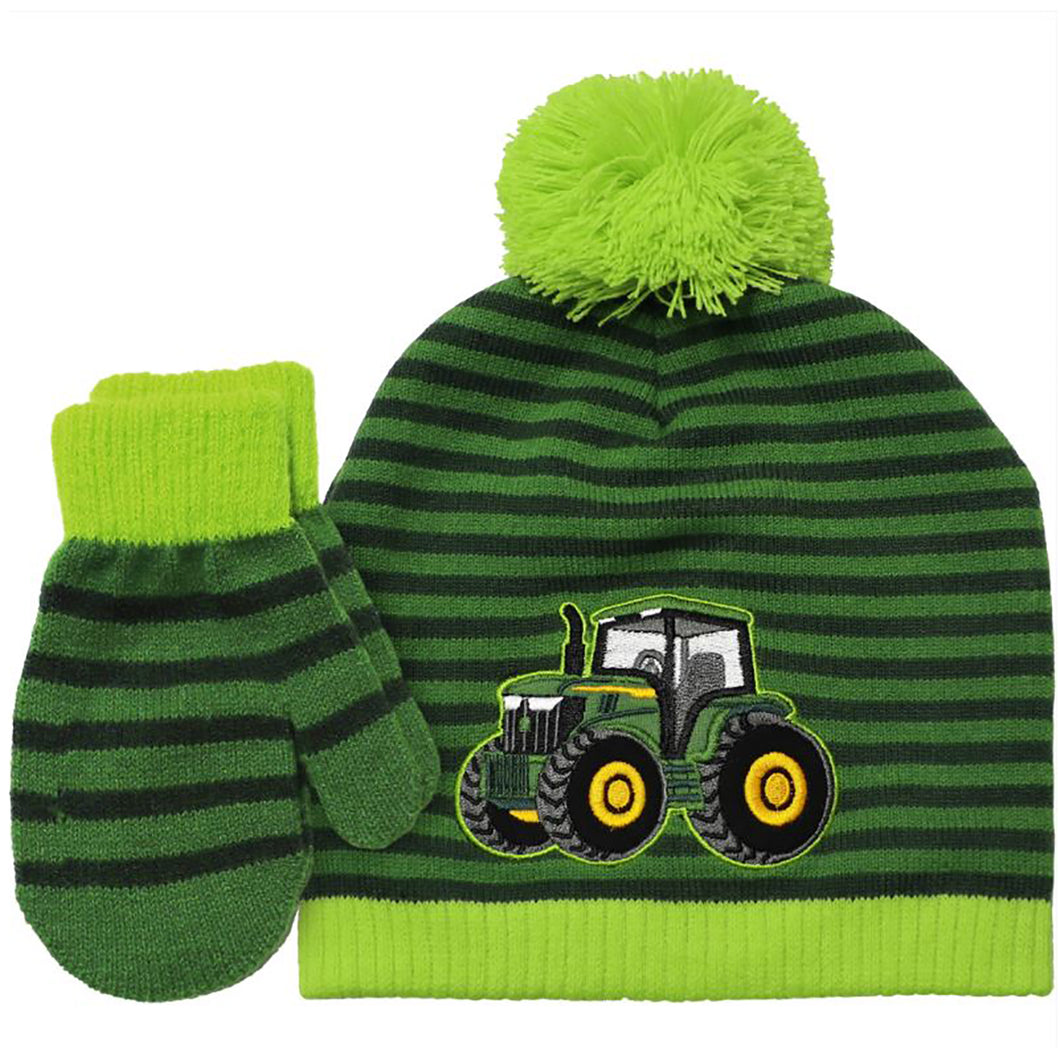 Tractor Beanie and Mittens