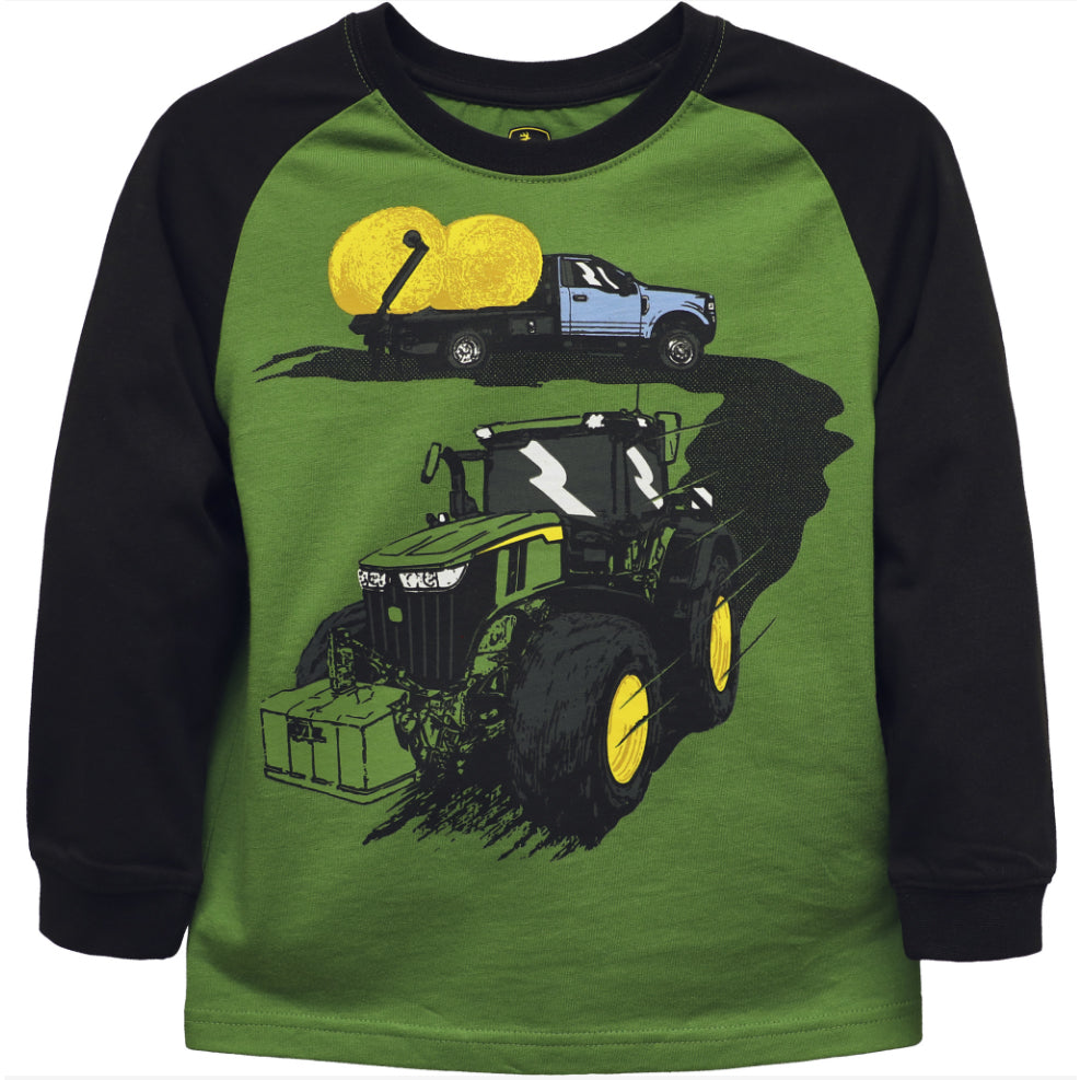 Boys' Long-Sleeve Hay Tractor Tee J4T158GC