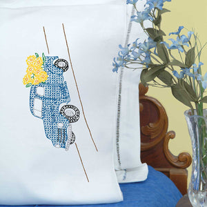 Jack Dempsey Needle Art Flower Delivery Pillowcases 1600-714
