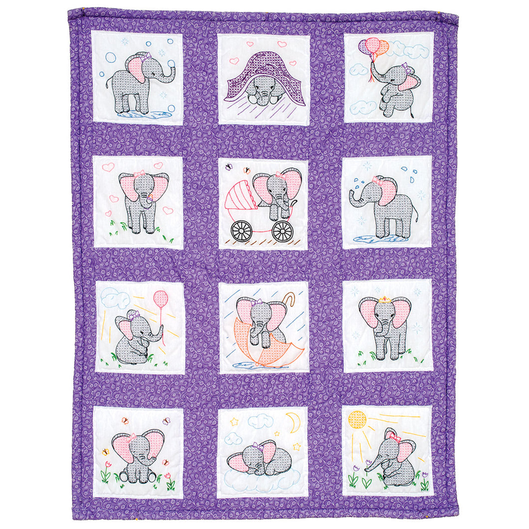 Elephants Nursery Quilt Blocks