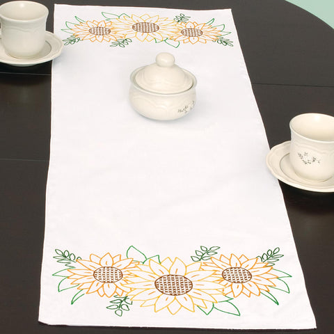 Golden Sunflowers Table Runner
