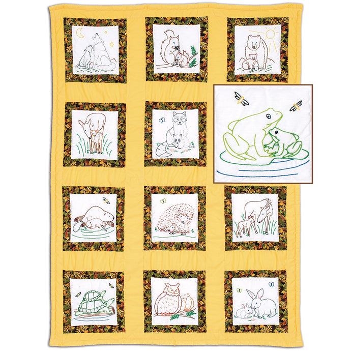 Wilderness Animals 9-Inch Theme Quilt Blocks