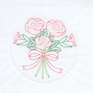 Rose Bouquet 18-Inch Quilt Block