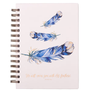 With His Feathers Wirebound Journal JLW049