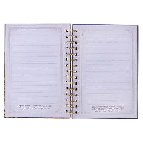 lined pages with Scripture verses