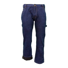 Key men's Performance Comfort Fleece Lined Dungaree in indigo denim