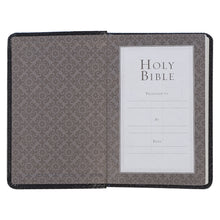 Black Faux Leather King James Version Pocket Bible KJV013 presentation page