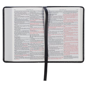 Black Faux Leather King James Version Pocket Bible KJV013