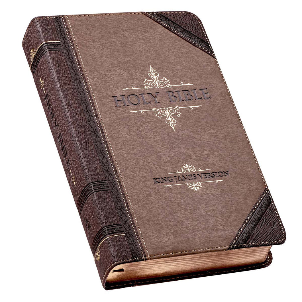 Brown Two-Tone Giant Print Bible KJV038