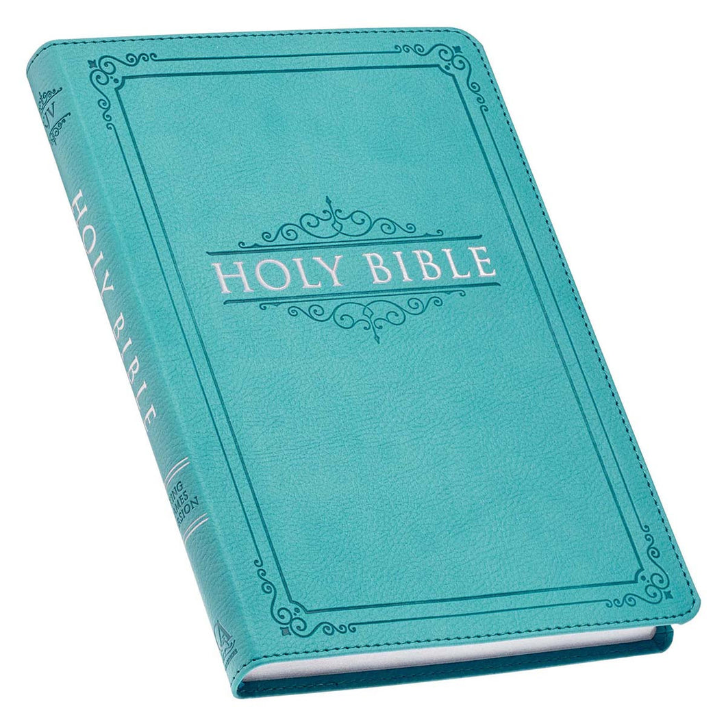 Teal Faux Leather Gift Bible KJV059