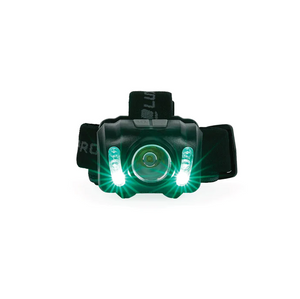 LuxPro Multi- Color Headlamp showing green flood light