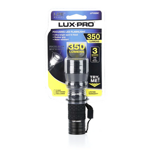 LuxPro LP1033C compact focusing LED flashlight in package
