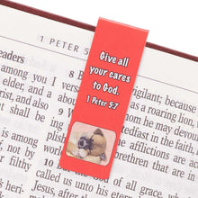 Special Treasure Magnetic Bookmark Set "Give all your cares to God" 1 Peter 5:7 Bookmark in Bible