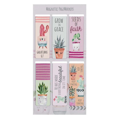 Succulent Garden Magnetic Bookmarks Set MGB070