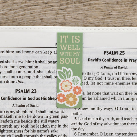 Magnetic Bookmark on Bible Page