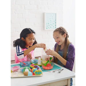 Girls making bath bombs