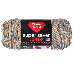 Red Heart Super Saver Color Block Medium Acrylic Multi-color Yarn, 482 yd  (4 Pack)