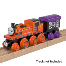 Nia toy train on wooden railway (not included)