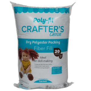Polyester filling for dolls and stuffed animals.