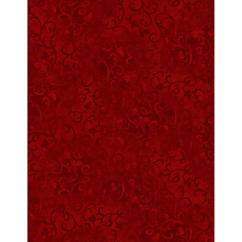 Wilmington Prints Essentials Scroll Dark Red Cotton Fabric 1077-89025-339