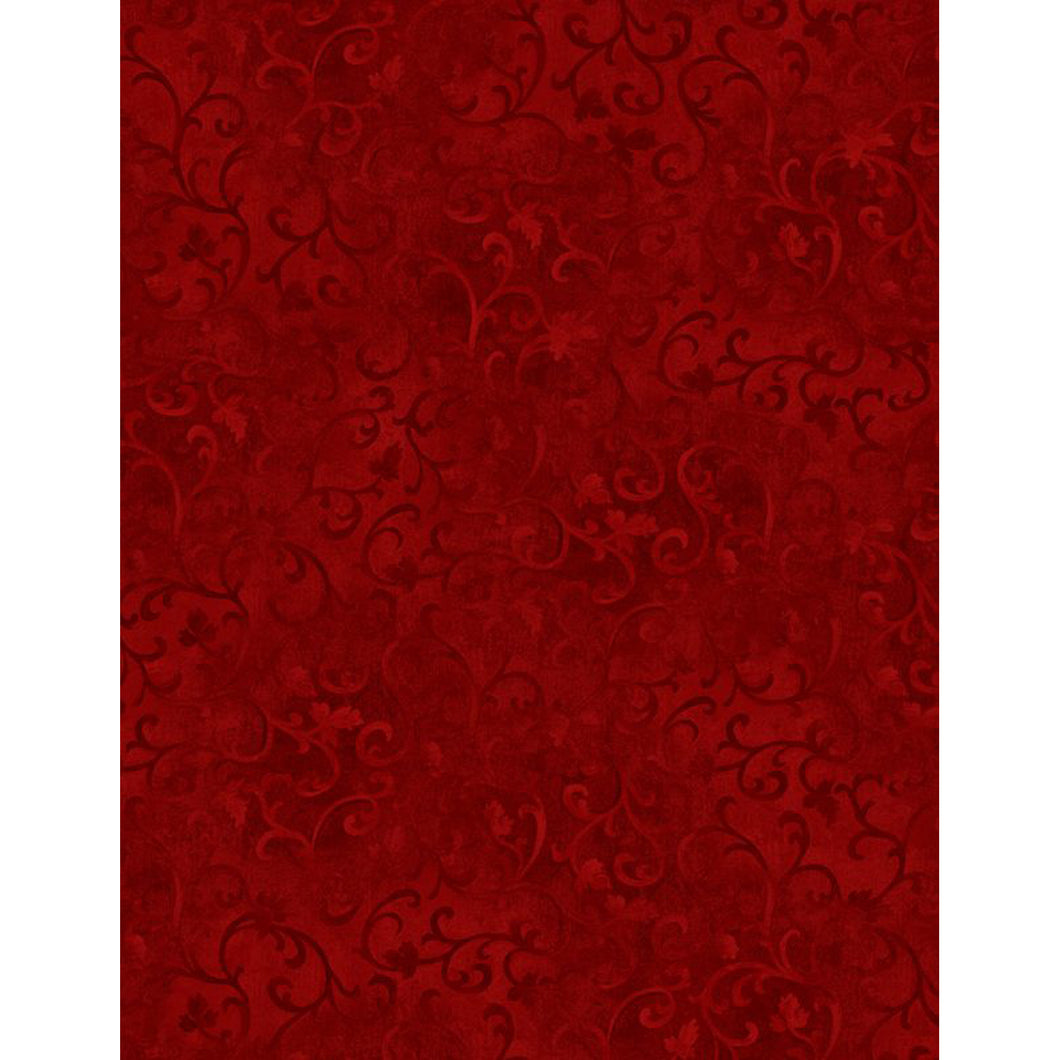 Wilmington Prints Essentials Scroll Dark Red Cotton Fabric 1077-89025-339