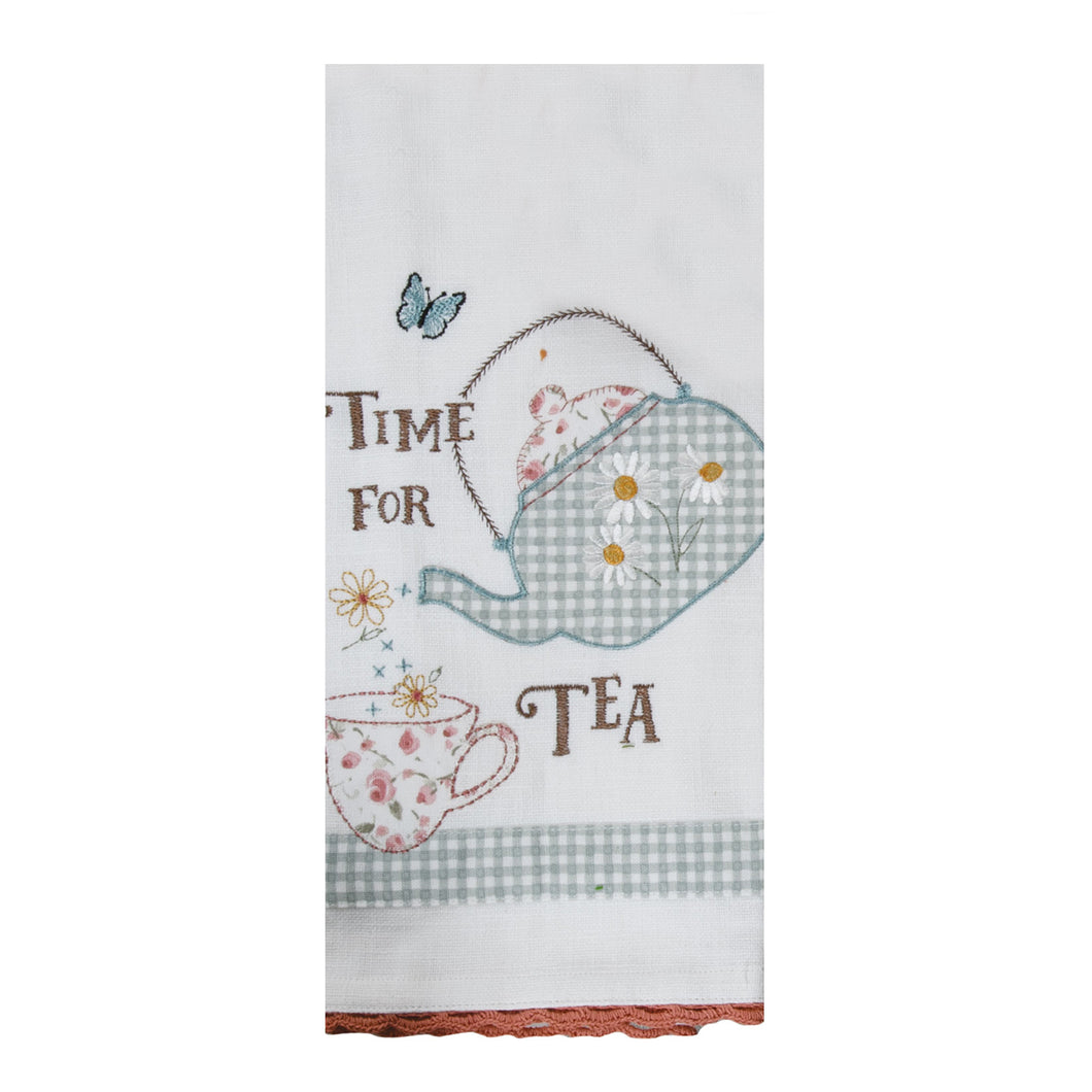 Kay Dee Designs Woodland Bear Applique Tea Kitchen Towel, 18 x 28, Various