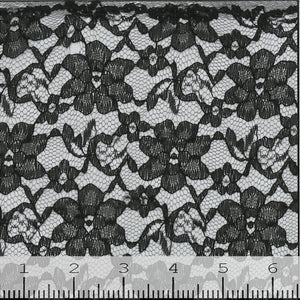Polyester Raschel Lace Fabric black