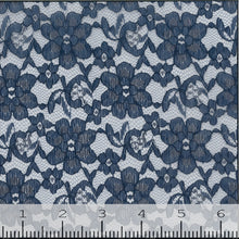 Polyester Raschel Lace Fabric navy