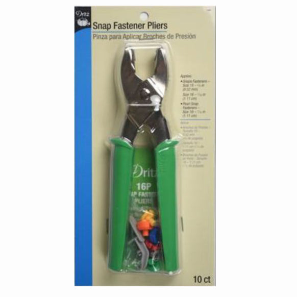 Dritz Green Snap Fastener Pliers Kit - 0.375 and 0.438 - Plier Kits -  Snaps & Fasteners - Buttons
