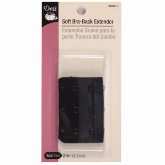 Dritz Black Bra Extender 3 Hook S-56622-1A