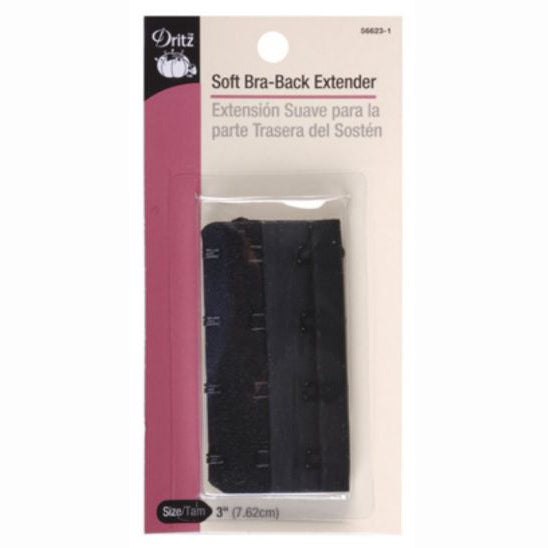 Dritz Black Bra Extender 4 Hook S-56623-1