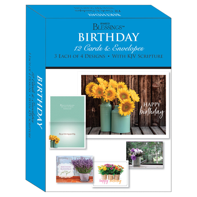 Flowers in a Vase Birthday Boxed Cards SBEG22176