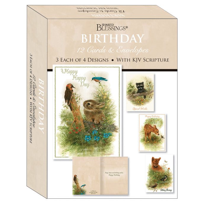 Wee Wildlife Birthday Boxed Cards SBEG22362