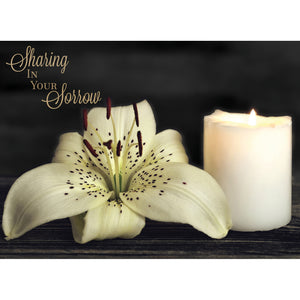 Candlelight Floral Sympathy Boxed Cards SBEG22354