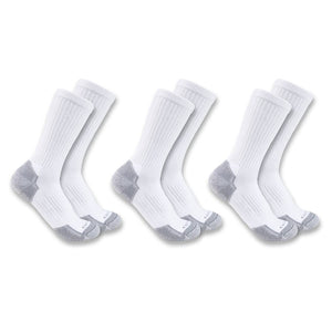 Men's Mid-Weight Cotton Blend Crew Sock white