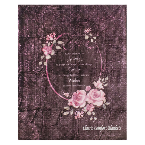 Serenity Rose 79" x 95" Plush Queen-sized Blanket BLKT-1961-WN